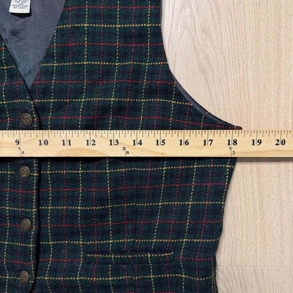 Vintage GAP Acrylic Wool Blend Waistcoat Vest Womens Medium Green 90s Preppy - Picture 5 of 7